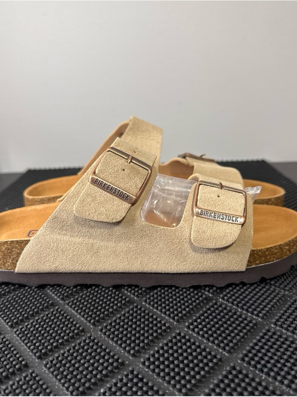 Birkenstock Arizona Suede Sandal in Tan